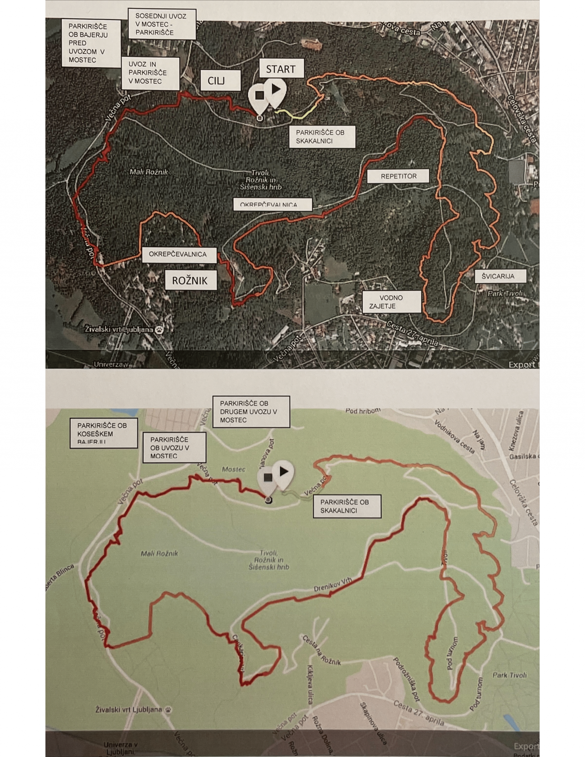 parkiranje Mausov tek